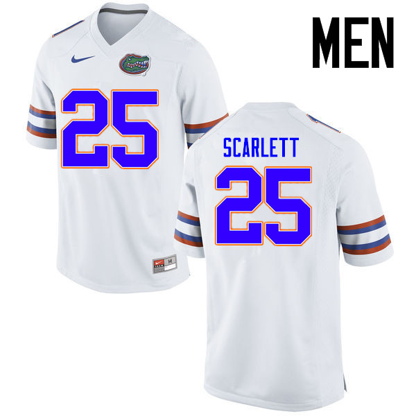 Men Florida Gators #25 Jordan Scarlett College Football Jerseys Sale-White